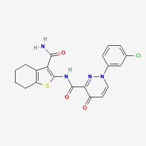 N-(3-carbamoyl-4,5,6,7-tetrahydro-1-benzothiophen-2-yl)-1-(3-chlorophenyl)-4-oxo-1,4-dihydropyridazine-3-carboxamide