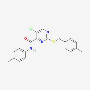 5-chloro-2-[(4-methylbenzyl)sulfanyl]-N-(4-methylphenyl)pyrimidine-4-carboxamide