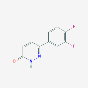 molecular formula C10H6F2N2O B11372988 6-(3,4-Difluorophenyl)pyridazin-3-ol 