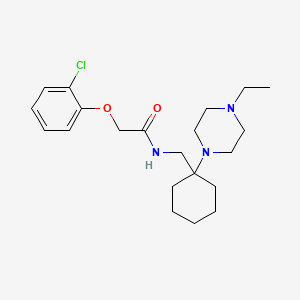 molecular formula C21H32ClN3O2 B11372993 2-(2-chlorophenoxy)-N-{[1-(4-ethylpiperazin-1-yl)cyclohexyl]methyl}acetamide 