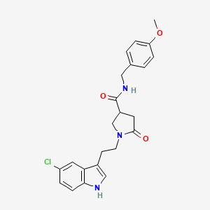 1-[2-(5-chloro-1H-indol-3-yl)ethyl]-N-(4-methoxybenzyl)-5-oxopyrrolidine-3-carboxamide