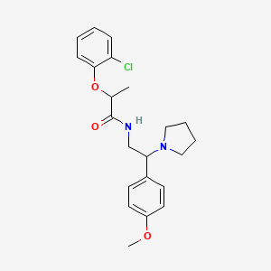 2-(2-chlorophenoxy)-N-[2-(4-methoxyphenyl)-2-(pyrrolidin-1-yl)ethyl]propanamide