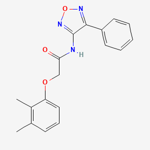 molecular formula C18H17N3O3 B11373037 2-(2,3-dimethylphenoxy)-N-(4-phenyl-1,2,5-oxadiazol-3-yl)acetamide 