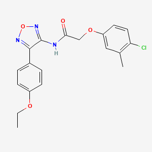 molecular formula C19H18ClN3O4 B11373043 2-(4-chloro-3-methylphenoxy)-N-[4-(4-ethoxyphenyl)-1,2,5-oxadiazol-3-yl]acetamide 