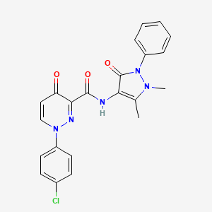 1-(4-chlorophenyl)-N-(1,5-dimethyl-3-oxo-2-phenyl-2,3-dihydro-1H-pyrazol-4-yl)-4-oxo-1,4-dihydropyridazine-3-carboxamide