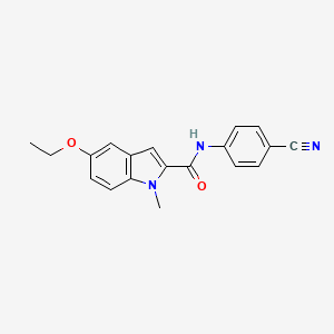 molecular formula C19H17N3O2 B11373107 N-(4-cyanophenyl)-5-ethoxy-1-methyl-1H-indole-2-carboxamide 