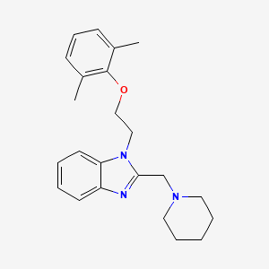 1-[2-(2,6-Dimethylphenoxy)ethyl]-2-piperidin-1-ylmethyl-1H-benzimidazole