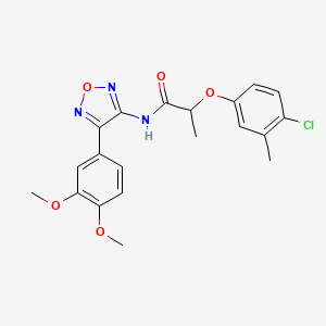 2-(4-chloro-3-methylphenoxy)-N-[4-(3,4-dimethoxyphenyl)-1,2,5-oxadiazol-3-yl]propanamide