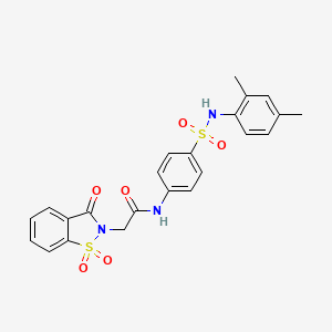 N-{4-[(2,4-dimethylphenyl)sulfamoyl]phenyl}-2-(1,1-dioxido-3-oxo-1,2-benzothiazol-2(3H)-yl)acetamide