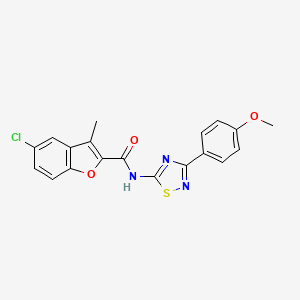 5-chloro-N-[3-(4-methoxyphenyl)-1,2,4-thiadiazol-5-yl]-3-methyl-1-benzofuran-2-carboxamide