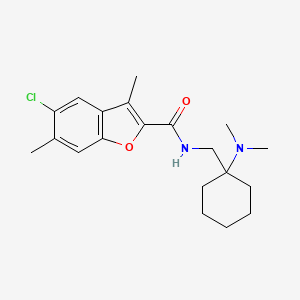 molecular formula C20H27ClN2O2 B11373191 5-chloro-N-{[1-(dimethylamino)cyclohexyl]methyl}-3,6-dimethyl-1-benzofuran-2-carboxamide 