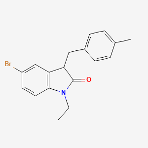 5-bromo-1-ethyl-3-(4-methylbenzyl)-1,3-dihydro-2H-indol-2-one