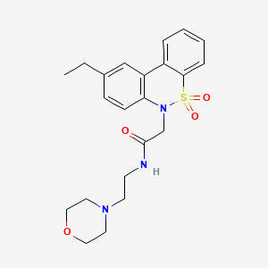 2-(9-Ethyl-5,5-dioxido-6H-dibenzo[C,E][1,2]thiazin-6-YL)-N-[2-(4-morpholinyl)ethyl]acetamide