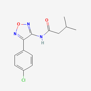 N-[4-(4-chlorophenyl)-1,2,5-oxadiazol-3-yl]-3-methylbutanamide