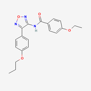 molecular formula C20H21N3O4 B11373228 4-ethoxy-N-[4-(4-propoxyphenyl)-1,2,5-oxadiazol-3-yl]benzamide 