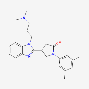 4-{1-[3-(dimethylamino)propyl]-1H-benzimidazol-2-yl}-1-(3,5-dimethylphenyl)pyrrolidin-2-one