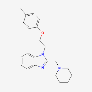 1-[2-(4-methylphenoxy)ethyl]-2-(piperidin-1-ylmethyl)-1H-benzimidazole