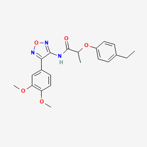 molecular formula C21H23N3O5 B11373275 N-[4-(3,4-dimethoxyphenyl)-1,2,5-oxadiazol-3-yl]-2-(4-ethylphenoxy)propanamide 