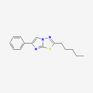 molecular formula C15H17N3S B11373278 2-Pentyl-6-phenylimidazo[2,1-b][1,3,4]thiadiazole 