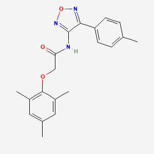 molecular formula C20H21N3O3 B11373319 N-[4-(4-methylphenyl)-1,2,5-oxadiazol-3-yl]-2-(2,4,6-trimethylphenoxy)acetamide 