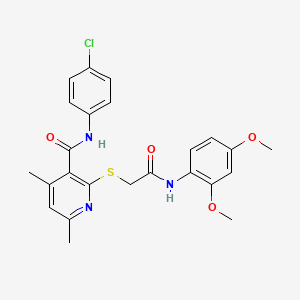 N-(4-chlorophenyl)-2-({2-[(2,4-dimethoxyphenyl)amino]-2-oxoethyl}sulfanyl)-4,6-dimethylpyridine-3-carboxamide