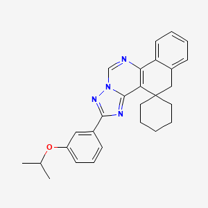 2-(3-isopropoxyphenyl)-5H-spiro[benzo[h][1,2,4]triazolo[1,5-c]quinazoline-4,1'-cyclohexane]