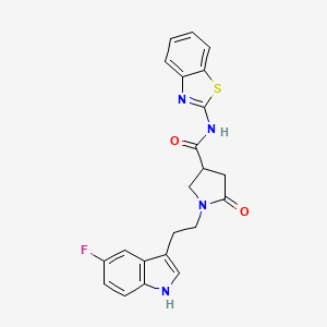 N-(1,3-benzothiazol-2-yl)-1-[2-(5-fluoro-1H-indol-3-yl)ethyl]-5-oxopyrrolidine-3-carboxamide