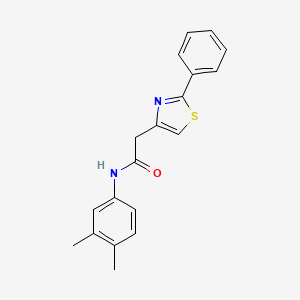 N-(3,4-dimethylphenyl)-2-(2-phenyl-1,3-thiazol-4-yl)acetamide