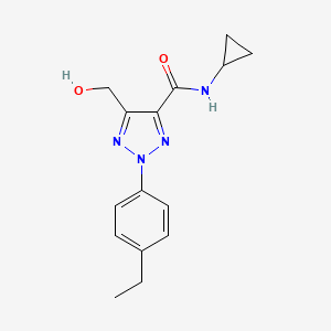 N-cyclopropyl-2-(4-ethylphenyl)-5-(hydroxymethyl)-2H-1,2,3-triazole-4-carboxamide