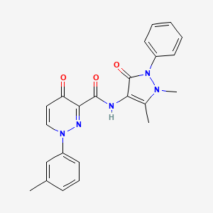 molecular formula C23H21N5O3 B11373376 N-(1,5-dimethyl-3-oxo-2-phenyl-2,3-dihydro-1H-pyrazol-4-yl)-1-(3-methylphenyl)-4-oxo-1,4-dihydropyridazine-3-carboxamide 