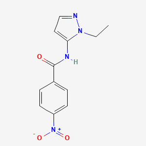 molecular formula C12H12N4O3 B11373403 N-(1-ethyl-1H-pyrazol-5-yl)-4-nitrobenzamide 