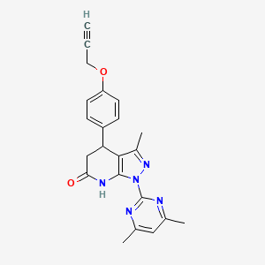 1-(4,6-dimethylpyrimidin-2-yl)-3-methyl-4-[4-(prop-2-yn-1-yloxy)phenyl]-4,5-dihydro-1H-pyrazolo[3,4-b]pyridin-6-ol