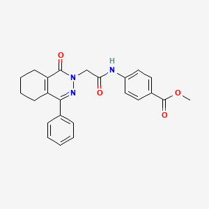 molecular formula C24H23N3O4 B11373428 methyl 4-{[(1-oxo-4-phenyl-5,6,7,8-tetrahydrophthalazin-2(1H)-yl)acetyl]amino}benzoate 