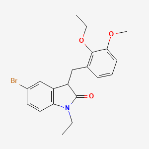 5-bromo-3-(2-ethoxy-3-methoxybenzyl)-1-ethyl-1,3-dihydro-2H-indol-2-one