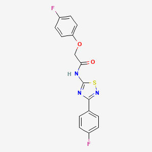 molecular formula C16H11F2N3O2S B11373486 2-(4-fluorophenoxy)-N-[3-(4-fluorophenyl)-1,2,4-thiadiazol-5-yl]acetamide 