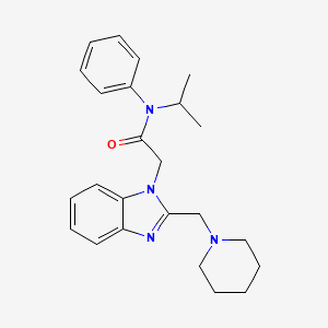 N-phenyl-2-[2-(piperidin-1-ylmethyl)-1H-benzimidazol-1-yl]-N-(propan-2-yl)acetamide