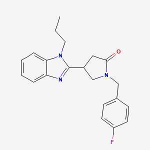 2-Pyrrolidinone, 1-[(4-fluorophenyl)methyl]-4-(1-propyl-1H-1,3-benzimidazol-2-yl)-