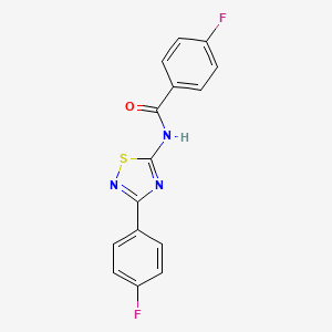 4-fluoro-N-[3-(4-fluorophenyl)-1,2,4-thiadiazol-5-yl]benzamide