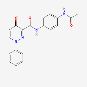 molecular formula C20H18N4O3 B11373558 N-[4-(acetylamino)phenyl]-1-(4-methylphenyl)-4-oxo-1,4-dihydropyridazine-3-carboxamide 