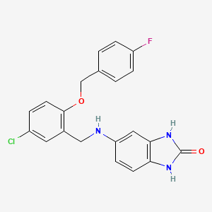 5-({5-chloro-2-[(4-fluorobenzyl)oxy]benzyl}amino)-1,3-dihydro-2H-benzimidazol-2-one