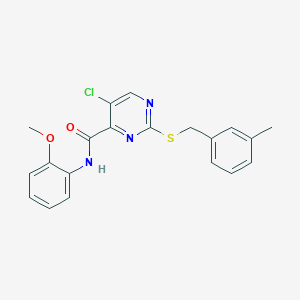 5-chloro-N-(2-methoxyphenyl)-2-[(3-methylbenzyl)sulfanyl]pyrimidine-4-carboxamide