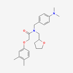 N-[4-(dimethylamino)benzyl]-2-(3,4-dimethylphenoxy)-N-(tetrahydrofuran-2-ylmethyl)acetamide