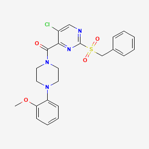 [2-(Benzylsulfonyl)-5-chloropyrimidin-4-yl][4-(2-methoxyphenyl)piperazin-1-yl]methanone