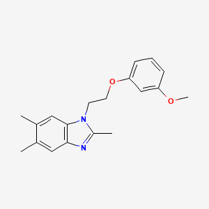 1-[2-(3-methoxyphenoxy)ethyl]-2,5,6-trimethyl-1H-benzimidazole