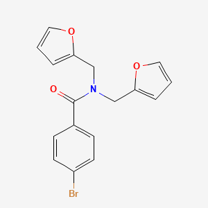 4-bromo-N,N-bis(furan-2-ylmethyl)benzamide