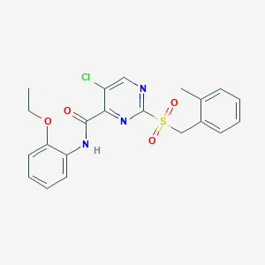 5-chloro-N-(2-ethoxyphenyl)-2-[(2-methylbenzyl)sulfonyl]pyrimidine-4-carboxamide