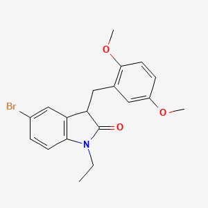 5-bromo-3-(2,5-dimethoxybenzyl)-1-ethyl-1,3-dihydro-2H-indol-2-one