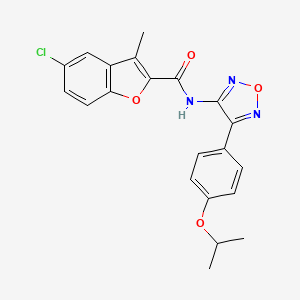 5-chloro-3-methyl-N-{4-[4-(propan-2-yloxy)phenyl]-1,2,5-oxadiazol-3-yl}-1-benzofuran-2-carboxamide