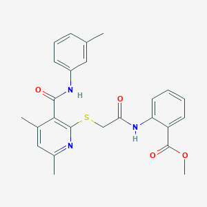 Methyl 2-{[({4,6-dimethyl-3-[(3-methylphenyl)carbamoyl]pyridin-2-yl}sulfanyl)acetyl]amino}benzoate