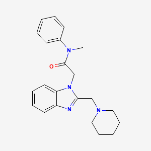 N-methyl-N-phenyl-2-[2-(piperidin-1-ylmethyl)-1H-benzimidazol-1-yl]acetamide